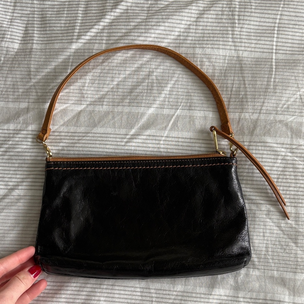 HOBO Black and Tan Leather Shoulder Bag